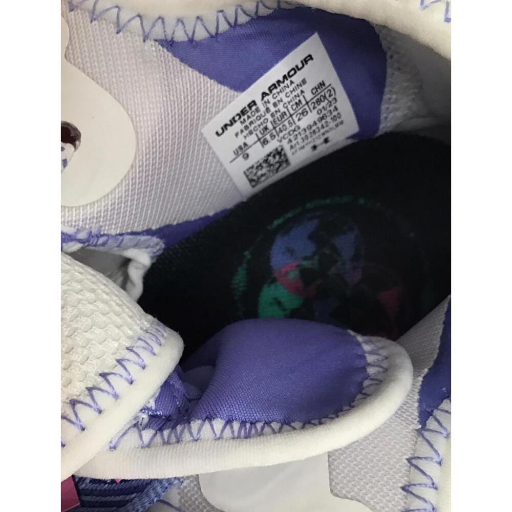 Under Armour Spotlight Clone Womens 3026342-100 White Football Cleats Size 9 - Picture 8 of 8